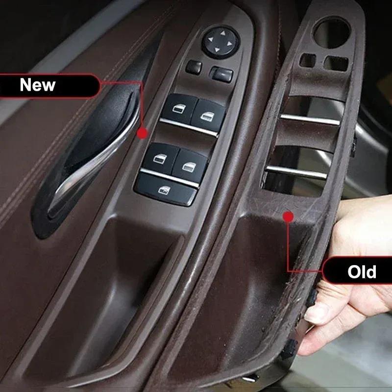 Panel de Reposabrazos de Manija de Puerta Delantera Izquierda Interior de Coche para BMW Serie 5 F10 F11 520i 523i 525i 51417225867