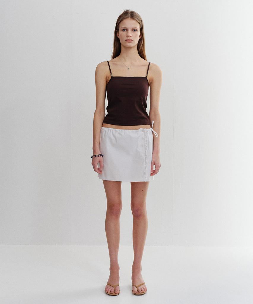 Palo Ruffle Short Skirt White