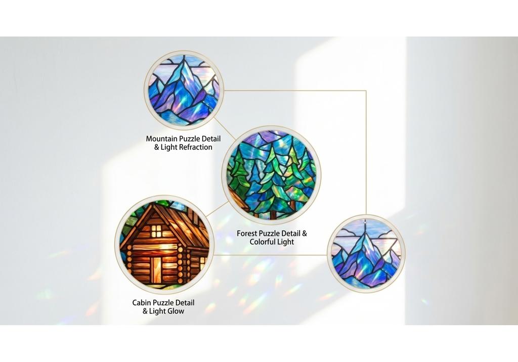 Acrylic Sunshine Catcher Puzzle Hanging Decoration, Wall, Home Furnishing, Window Hanging Decoration