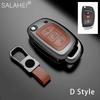 Zinc Alloy+Leather Car Key Case Cover Shell For Hyundai Elantra Tucson I40 I20 I10 Ix35 Ix45 Creta Santa Fe H-1 Auto Accessories