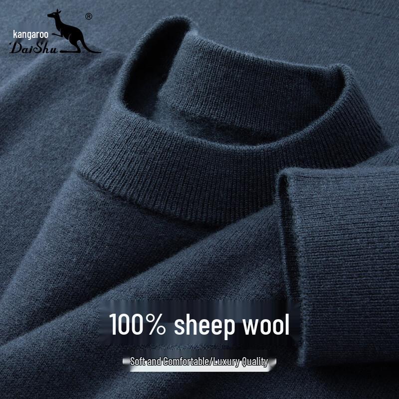 DAISHU Men s 100% Lambswool Round Neck Sweater 48