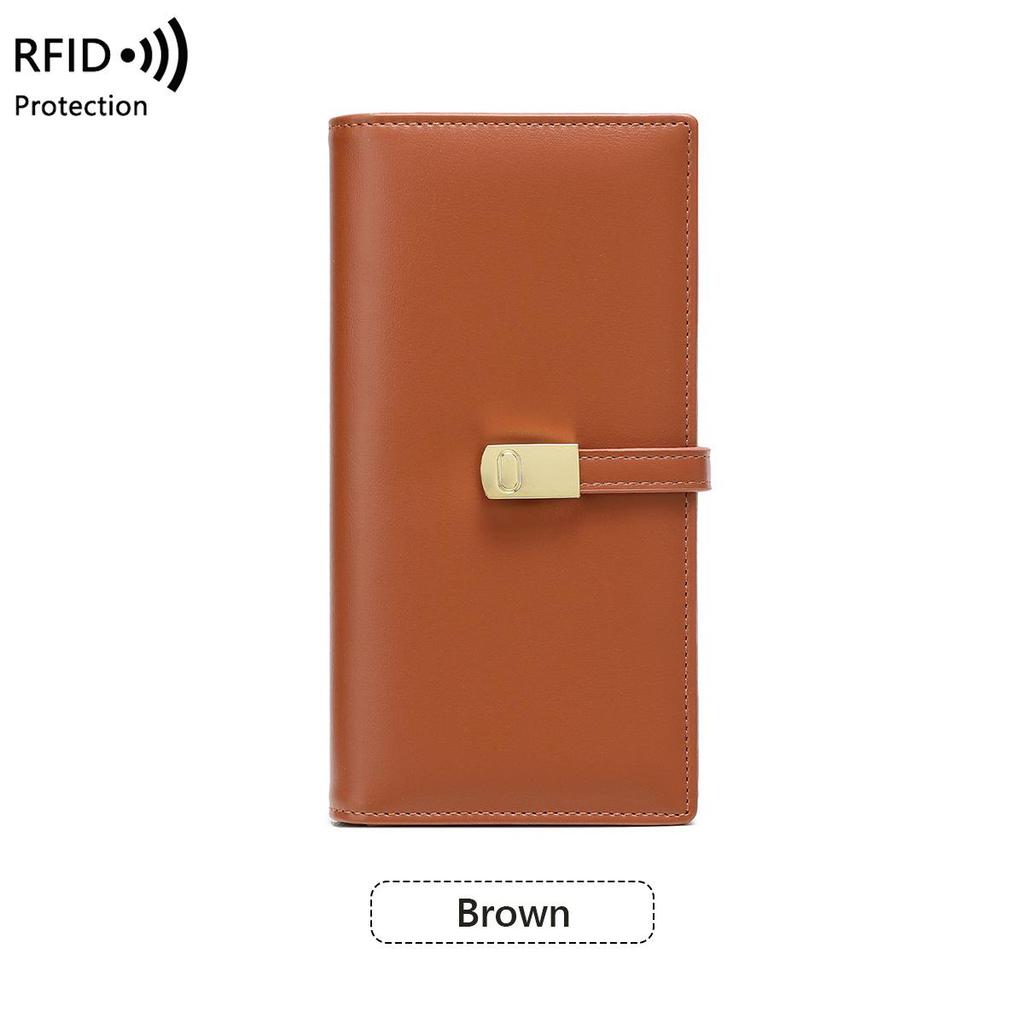 Korean Style RFID Anti-theft Women's Ultra-thin Bifold Wallet with Multi-card Slots