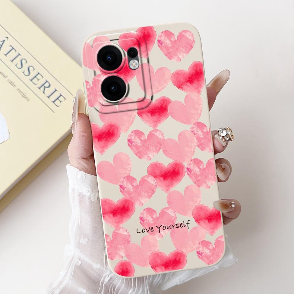 Für Oppo Reno 13F 4G CPH2701 5G CPH2699 Handyhülle Für Oppo Reno 13F Hülle Stoßfest Luxus Niedliche Katze Panda Mode Blumen Liebe