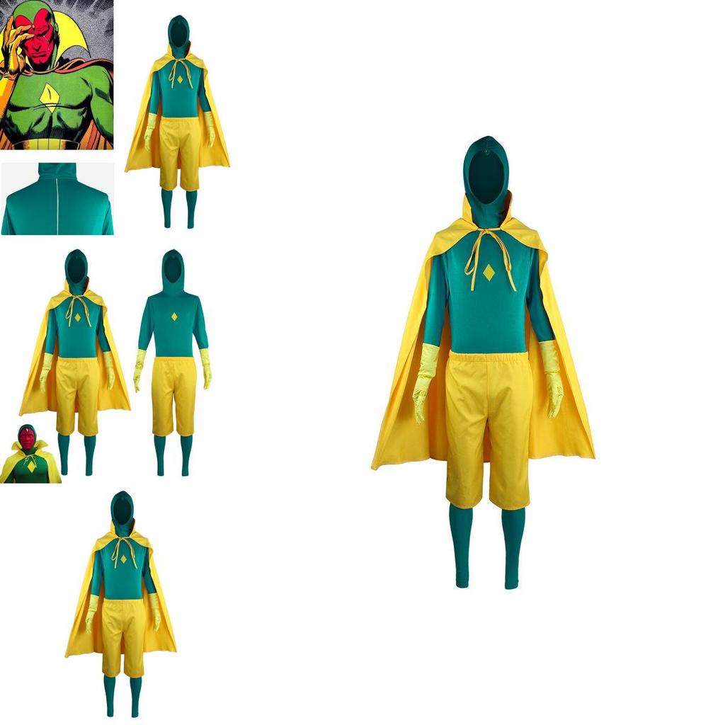 Wanda Vision Cosplay Jumpsuit Outfit With Cloak For Halloween