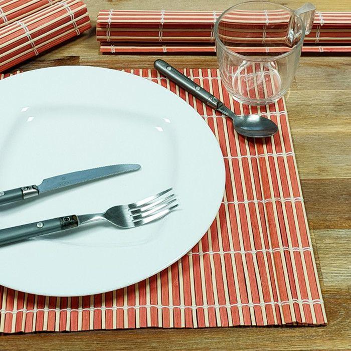 Bamboo Placemats - Set of 4 - Durable - Rollable - Random Colors