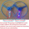 Kids Luminous Flying Disc Propeller Toys LED Lighting Pull String Flying UFO Toy Spinning Top Outdoor Game Sports Toy Gift
