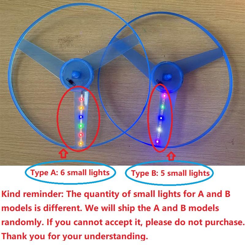 Kids Luminous Flying Disc Propeller Toys LED Lighting Pull String Flying UFO Toy Spinning Top Outdoor Game Sports Toy Gift