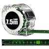 High precision thickened wear-resistant and anti drop tape measure self-locking steel tape measure black fluorescent tape measur