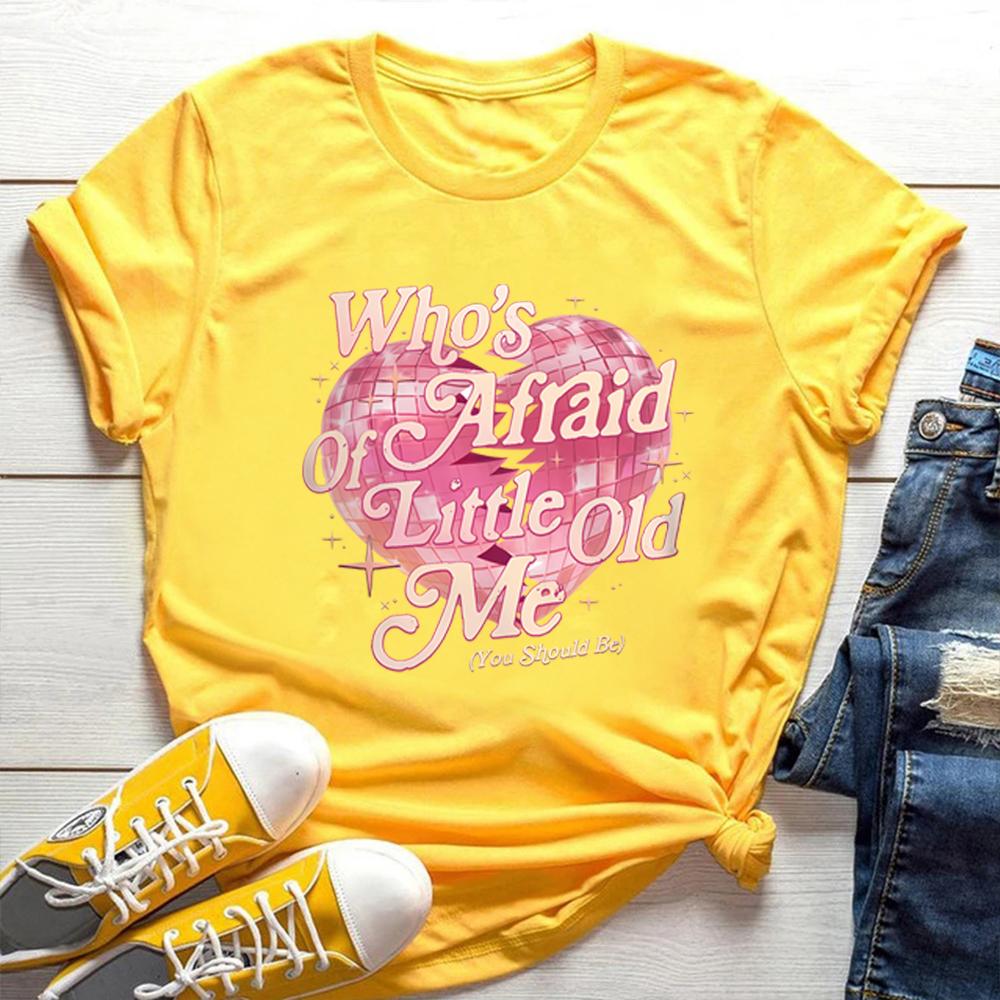 You Should Be Shirt Designs Who's Afraid of Little Old Me Shirt Tortured Poets DepartUnisext Shirts Ts Inspired Short Sleeve Tops