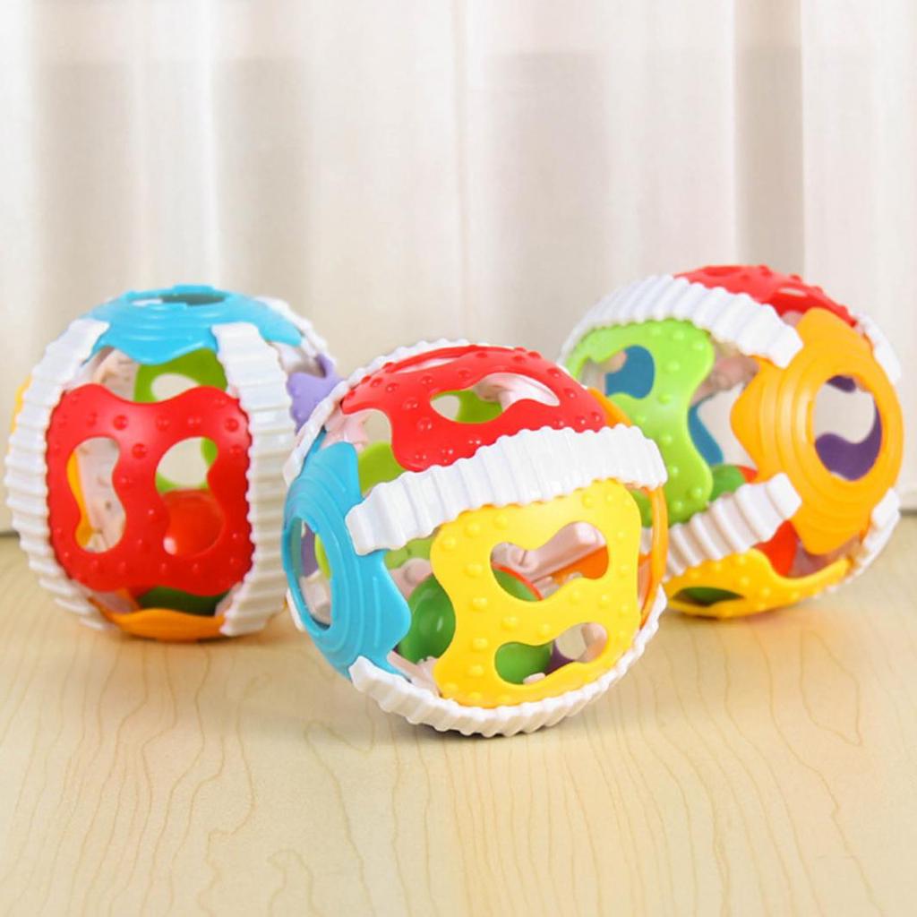 Colorful Rattle Plastic Hand Bell Grip Ball Funny Newborn Baby Infant Toy Gift