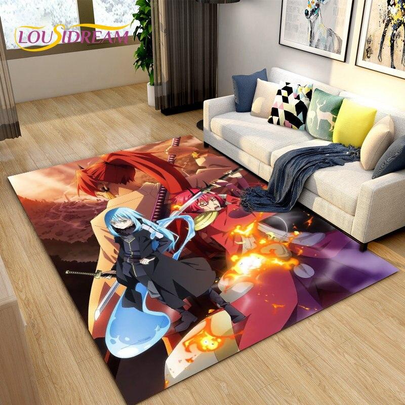 Tappeto Area Tappeto Anime I Got Reincarnated As A Slime, Tappeto per Soggiorno Camera da Letto Divano Zerbino Decorazione, Tappetino Antiscivolo per Bambini