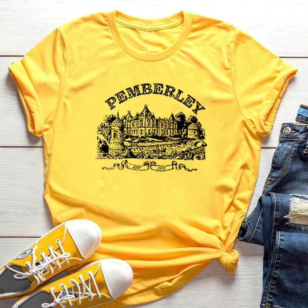 

Pemberley T Shirt Pride and Prejudice Tshirt Aesthetic Literary Tee Jane Austen Tops Bookworm Shirts Book Lover Gifts for Women 4XL