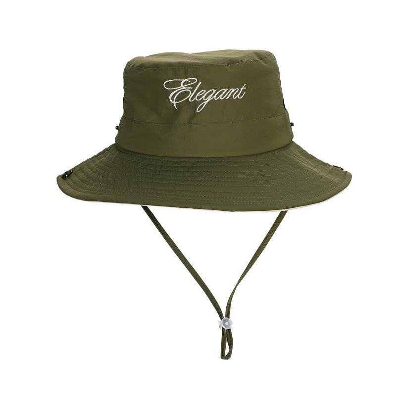 Style Hat Versatile Exquisite Letter Embroidery Womens Sunshade Hats Fishermans