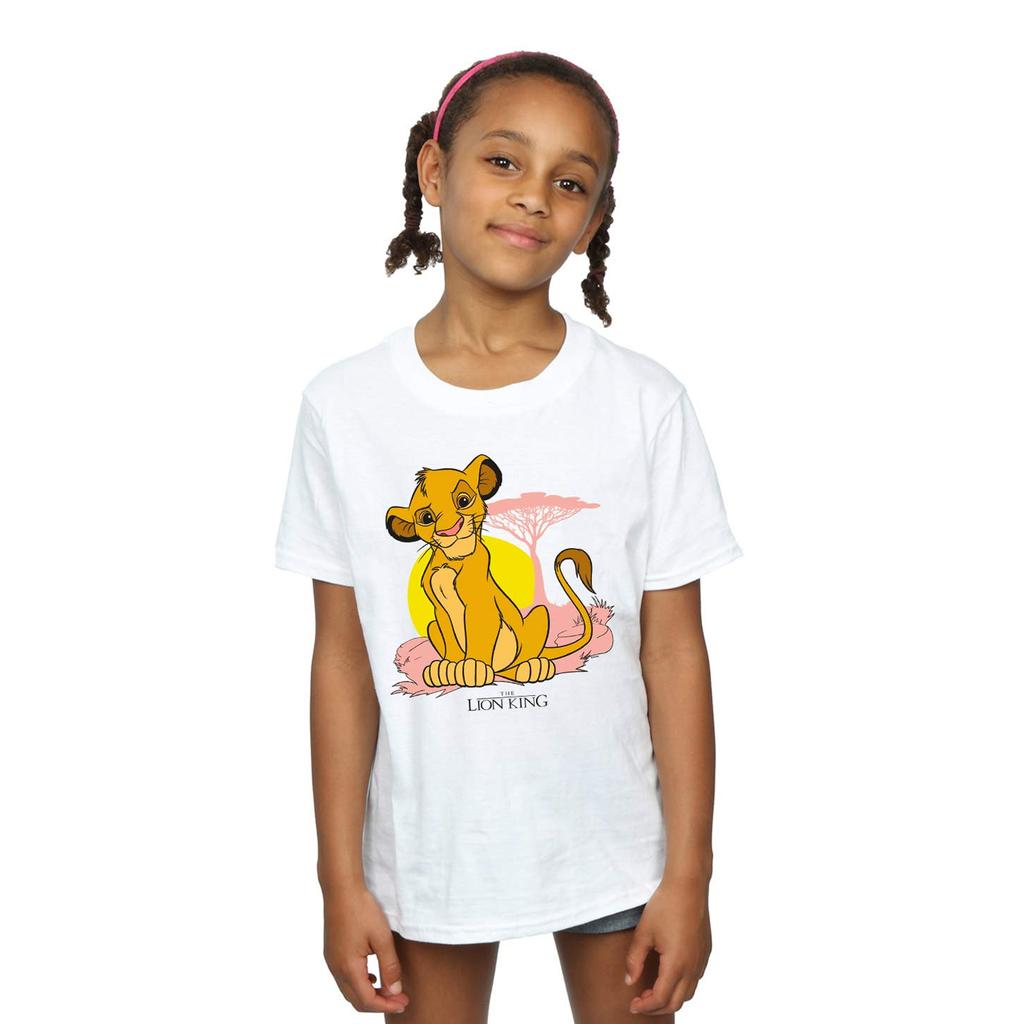 The Lion King Mädchen Simba Pastell T-Shirt