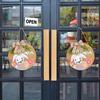 Easter Wooden Bunny Hanging Sign Decor Happy Easter Door Ornament Home Wall Rustic Bow Plant Decorative Plaque Festival Party
