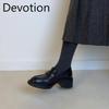Anti-slip Retro Thick-soled Shoes, Single Shoes with Thick Heels, Leather Shoes with Thick Heels Devotion