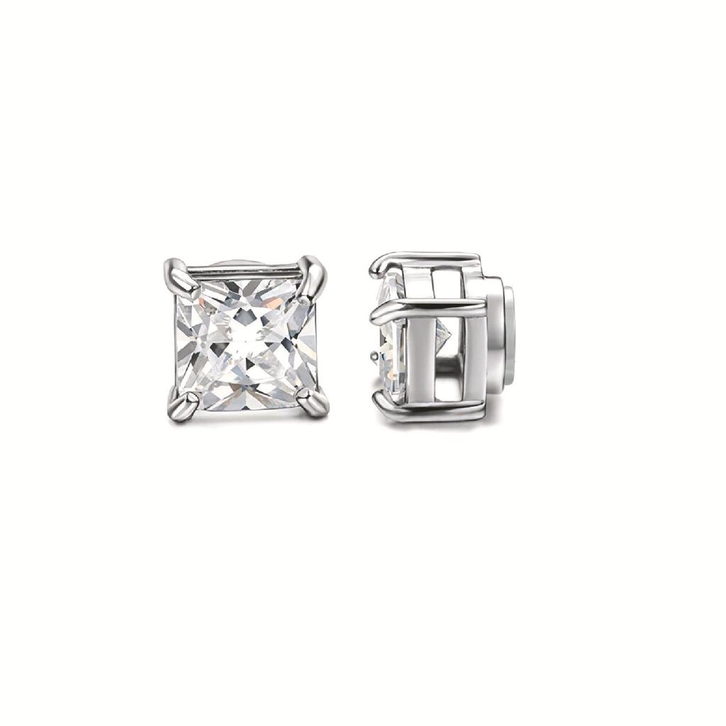 Zirkonia Magnet-Kralle Fake Ohrringe - Unisex Ohrklemme ohne Piercing