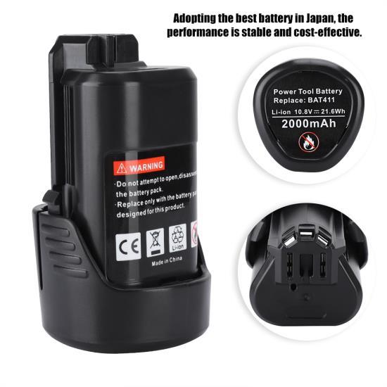 BAT411 10.8V Li-ion Charger Adapter Lithium Battery Adapter Charger for Bosch(2000mAh)