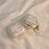 Suitable Apple Bluetooth Earphone Cover Airpods4 Protective Case Airpodspro3 Pendant Sparkling Pink Pearl Tie