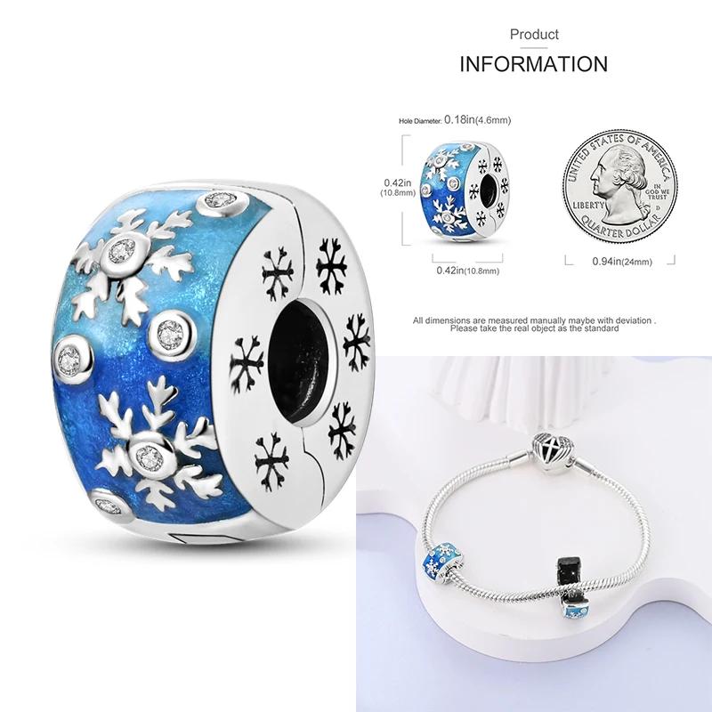 Christmas Charms Copper Elk Santa Claus Bead Snowflake Bell Snowman Charm Fit Original Bracelet Diy Jewelry