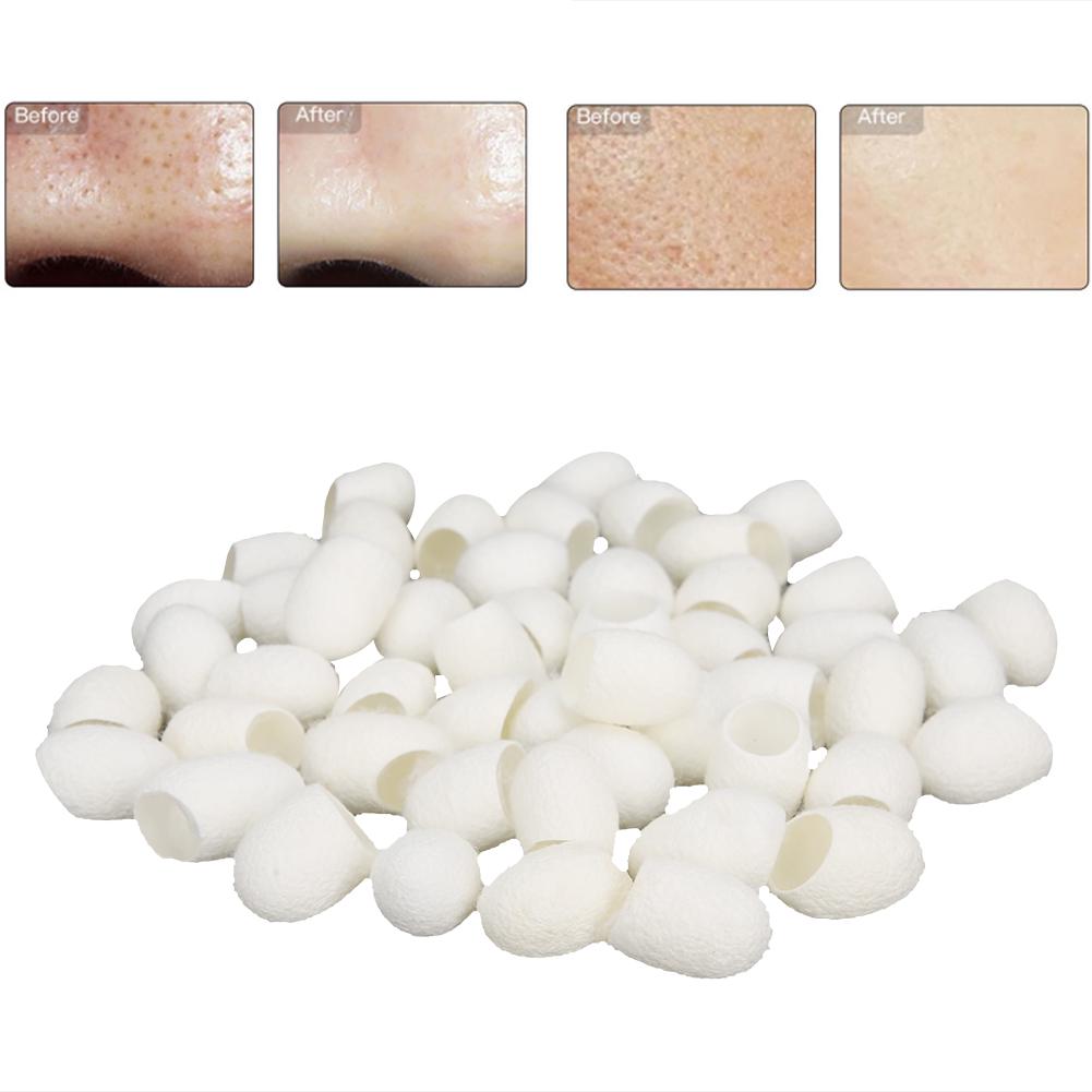 50pcs Facial Care Natural Silks Cocoons Blackhead Removal Exfoliating Silkworm Balls