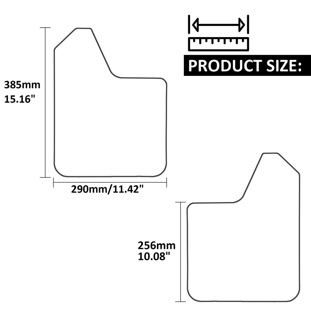 2 SZT. Uniwersalne chlapacze rajdowe Płyta ze stali nierdzewnej Odblaski nocne RV Przyczepa Ciężarówka Pickup Osłony przeciwbłotne Błotniki Błotnik
