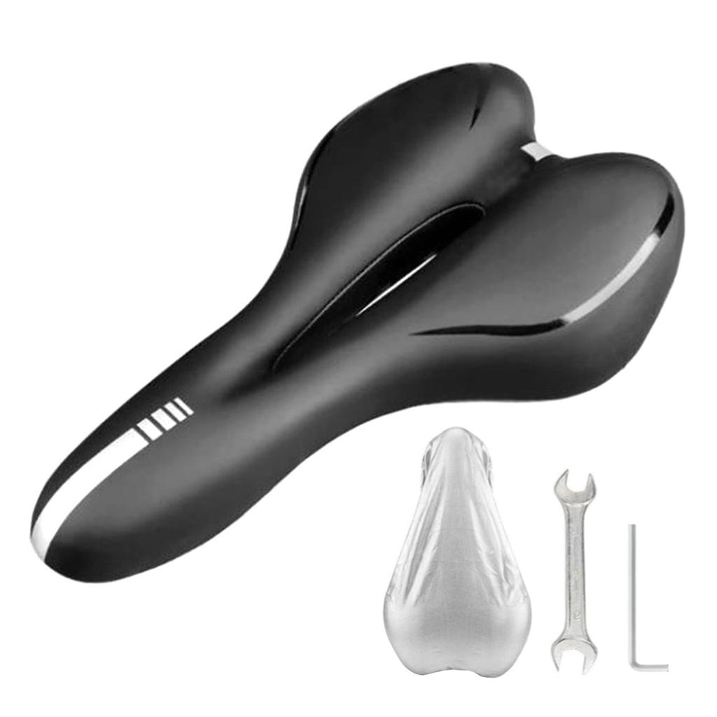 Nonslip Breathable Bike Saddles Seats Pad Replacement Soft Bike Seats Cushions Silicone Bicycles Saddles Easy to Install