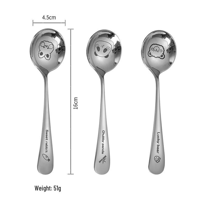 WA Children s 3-Piece Stainless Steel Spoon Set
