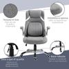 Reclining Office Chair in Breathable Fabric and Steel with Adjustable Height, 68x76x109-117 cm