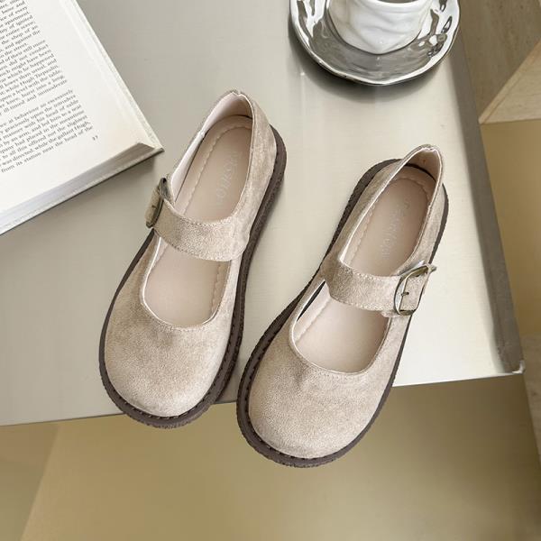 Fashion Retro Woman Shoes Female Footwear Shallow Mouth Soft Clogs Platform Dress New Summer Comfortable Creepers Mary Janes Flock