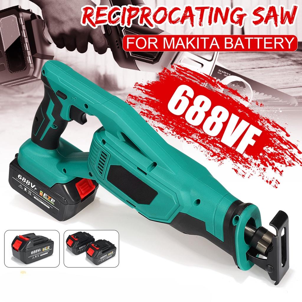 Green Cordless Reciprocating Sawmachine Portable Replacement Electric Saw Metal Wood Cutting Machine Power Tool for 18V Battery 688VF