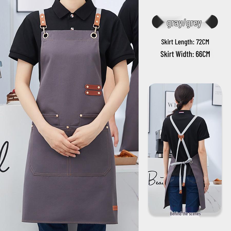 Waterproof Oil-Proof Canvas Apron - New Style, Dirt-Resistant Workwear for Kitchens with Custom Logo
