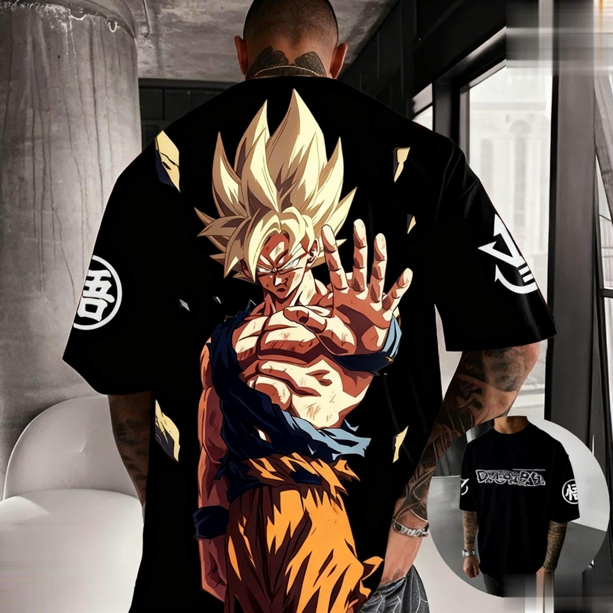 

Street Plus Dragon Ball Wukong Men s T-shirt Anime Printed Men s Casual Short Sleeve Pattern T-shirt Y2k Top Summer Trend S разноцветный