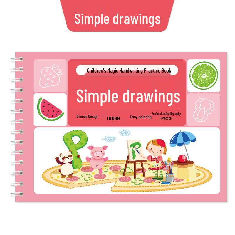 Groove Calligraphy & Drawing Book for Kids: Kindergarten Stroke Practice & Pen Control Training