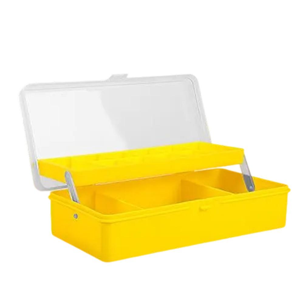 Two Layer Fishing Box with Multi Compartment Design for Efficient Storage