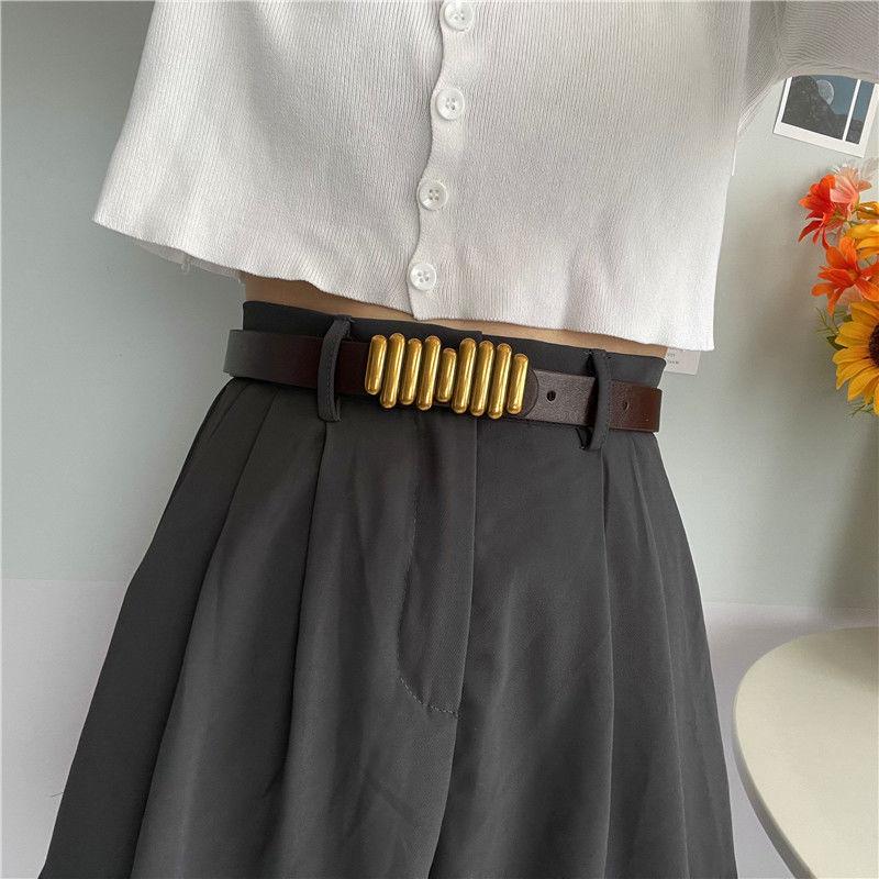 Classic Womens Minimalist Fashion Belt In Black Coffee And Earth Tone For Outfits Modern