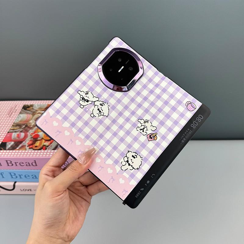 Mate X6/X7/X5 Foldable Phone Case With Smart View Window Full Cover Flip Leather Electroplated Design Huawei Mate X7