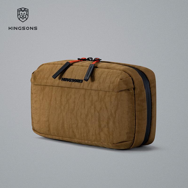 Kingsons Zubehörtasche, Kleingeld, Handy-Ausweis, Kosmetiktasche, einfache mehrschichtige spritzwassergeschützte Clutch-Tasche.