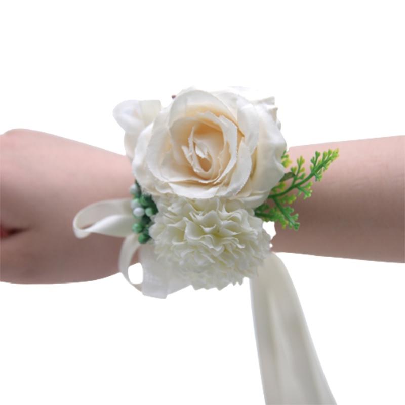 Fiore al Polso Rosa da Matrimonio Eleganti Accessori Floreali per la Festa Nuziale