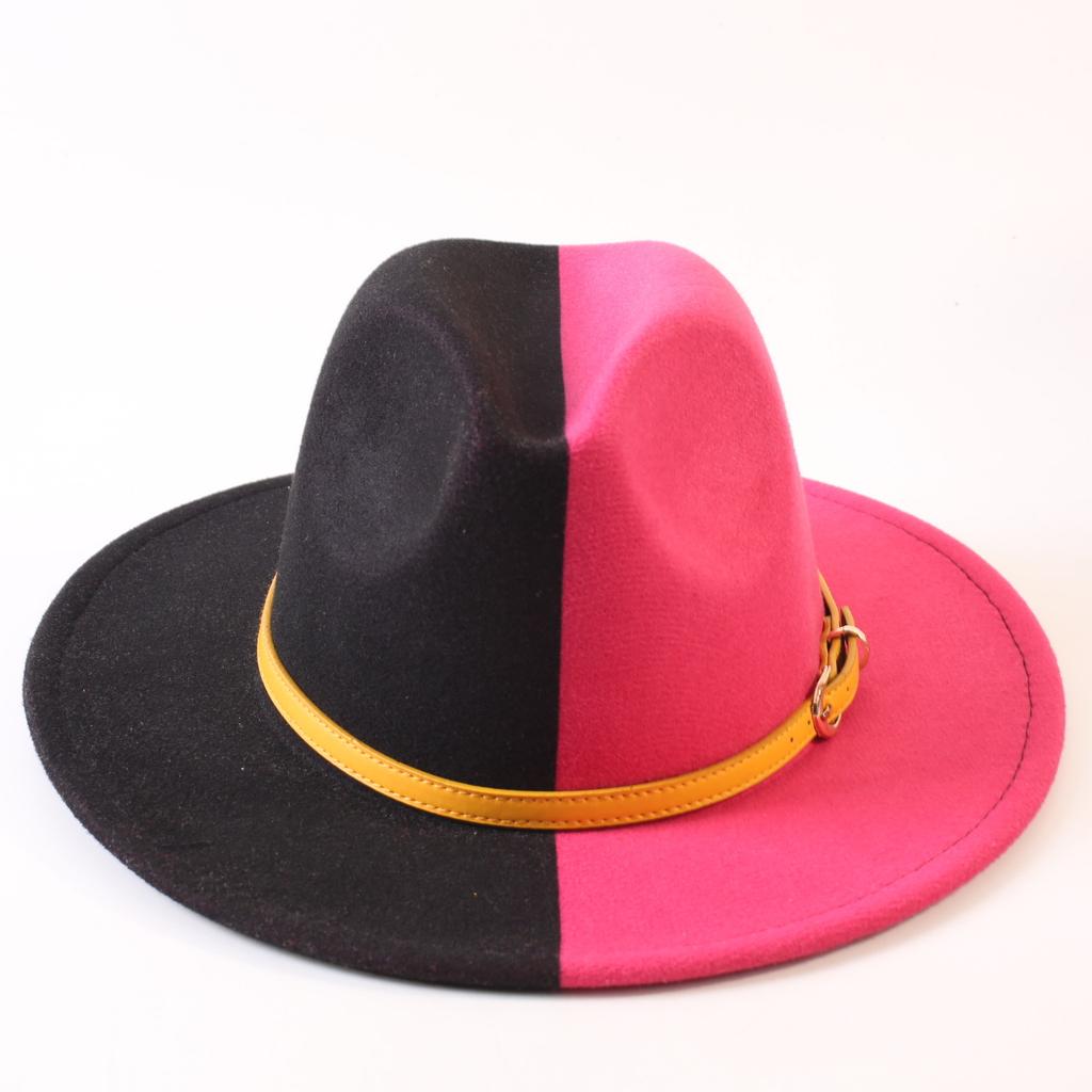 Popular European and American Classic Double-color Wide-brimmed Top Hat Men's and Women's Fashion OL Style Cowboy Hat Jazz Hat