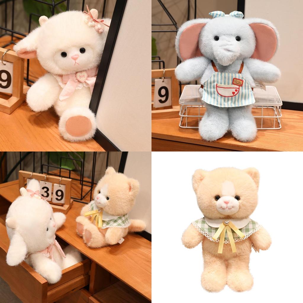 Plush Sheep Elephant Toy With Soft Short Pile For Birthday Gift And Home Decor