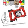 Electric Mortar Mixer 1600W 6 Speed Paint Cement Handheld Stirrer Paint Cement Grout Mixing Tool Low Gear US Plug New