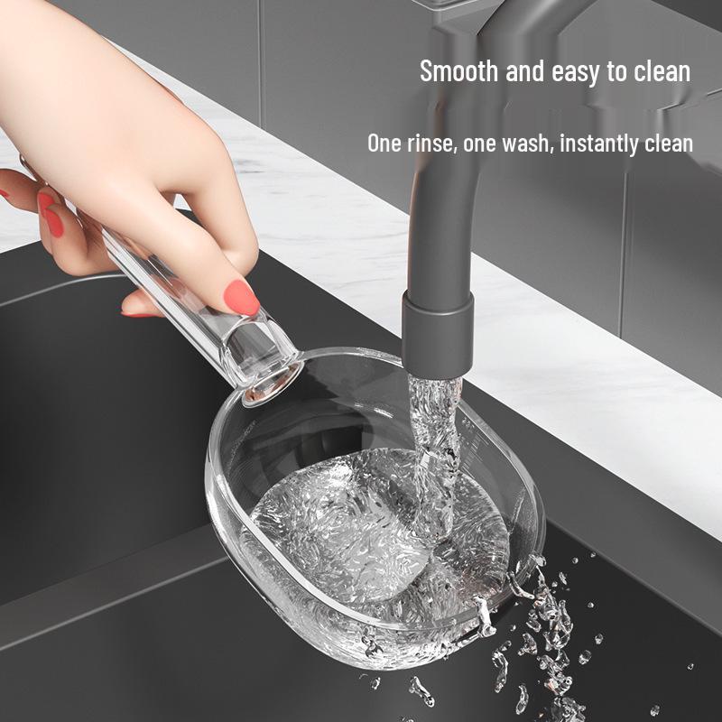 Multi-Functional Plastic Measuring Spoon with Clip for Rice, Flour, Grains, and Cat Food.