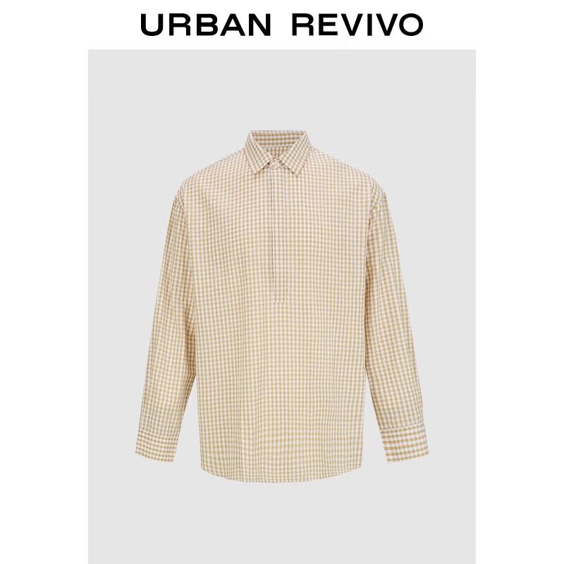 UR Men s Retro Plaid Oversized Pullover Shirt M(M-L)