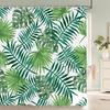 Green Plant Leaves Printed Shower Curtain Waterproof Polyester Curtain With Hook Decoration Bathroom Curtain 3D Shower Curtains