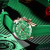 LIGE Neue Mode Herrenuhren Top Marke Luxus Quarz Armbanduhr Mann Sport Rotes Silikon Armbanduhr für Herren Reloj Hombre Chronograph