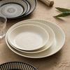 Nordic Embossed Roman Column Ceramic Shallow Plate