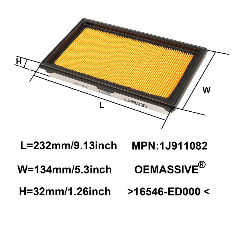 16546-ED000 Luftfilter für Nissan Cube Micra Note NV200 Qashqai Tiida Infiniti Q50 1.5 1.6 1.8 2007 2008 2009 2010 2011-2025