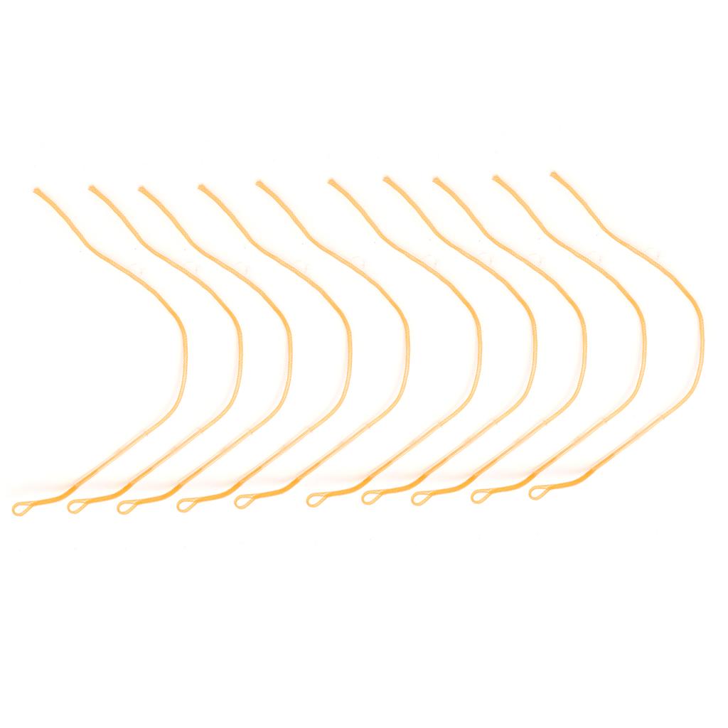 10 Pcs Braided  Er Loop Connectors 20LB Orange Fly Fishing  Er Connection Coil