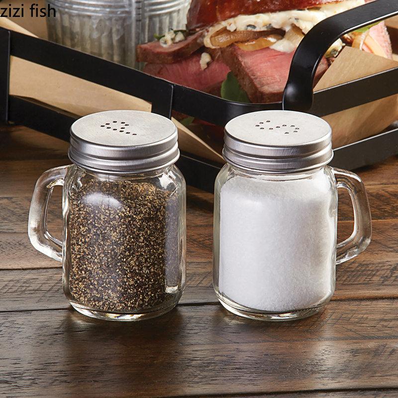 Small Glass Seasoning Bottle Pepper Bottle 2pcs Kitchen Spice Container Condiment Bottles Spice Bottles Seasoning Jar Organizer